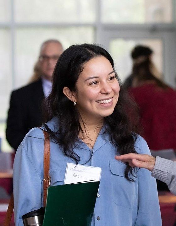 Business student at a Business Fair